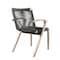 Armen Living Nabila Outdoor Light Eucalyptus Wood and Charcoal Rope Dining Chairs, PK2 840254333413 - alternate 2